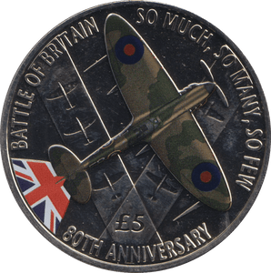 2020 BRILLIANT UNCIRCULATED £5 BATTLE OF BRITAIN BAILIWICK OF GUERNSEY - WORLD COINS - Cambridgeshire Coins