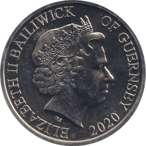 2020 BRILLIANT UNCIRCULATED £5 BATTLE OF BRITAIN BAILIWICK OF GUERNSEY - WORLD COINS - Cambridgeshire Coins