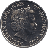 2020 BRILLIANT UNCIRCULATED £5 BATTLE OF BRITAIN BAILIWICK OF GUERNSEY - WORLD COINS - Cambridgeshire Coins