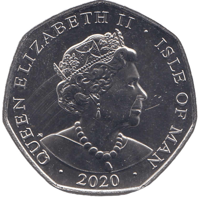 2020 BRILLIANT UNCIRCULATED 50P ISLE OF MAN - WORLD COINS - Cambridgeshire Coins