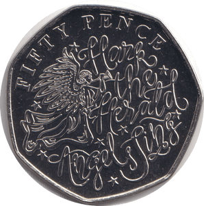 2020 BU 50P BAILIWICK OF GUERNSEY HARK THE HERALD ANGEL SINS - WORLD COINS - Cambridgeshire Coins