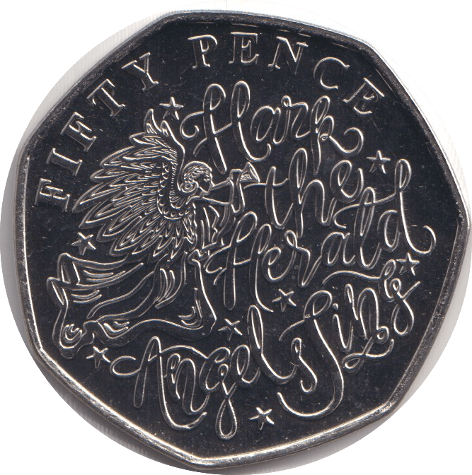 2020 BU 50P BAILIWICK OF GUERNSEY HARK THE HERALD ANGEL SINS - WORLD COINS - Cambridgeshire Coins