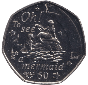 2020 BU 50P ISLE OF MAN OH TO SEE A MERMAID - 50P REGIONAL ISSUES - Cambridgeshire Coins