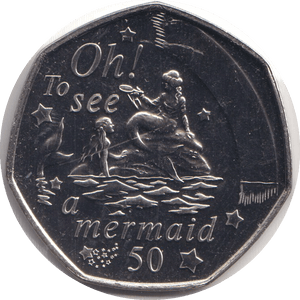 2020 BU 50P ISLE OF MAN OH TO SEE A MERMAID - WORLD COINS - Cambridgeshire Coins