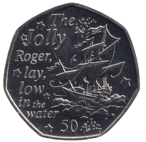 2020 BU 50P ISLE OF MAN THE JOLLY ROGER - 50P REGIONAL ISSUES - Cambridgeshire Coins