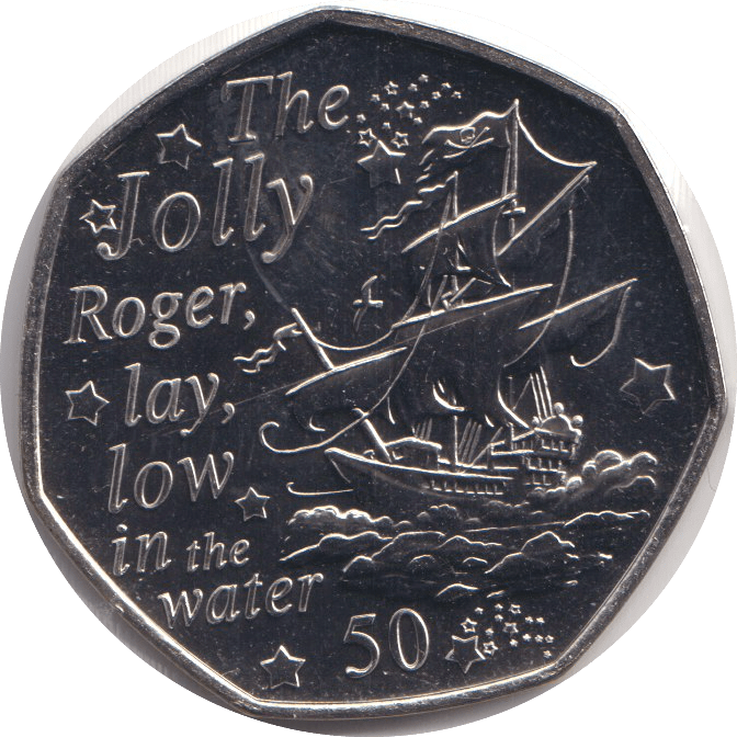2020 BU 50P ISLE OF MAN THE JOLLY ROGER - WORLD COINS - Cambridgeshire Coins