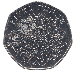 2020 CHRISTMAS 50P HARK THE HERALD ANGELS SING BAILIWICK OF GUERNSEY ( BU ) - 50p BU - Cambridgeshire Coins