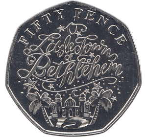 2020 CHRISTMAS 50P O LITTLE TOWN OF BETHLEHAM BAILIWICK OF GUERNSEY ( BU ) - 50p BU - Cambridgeshire Coins