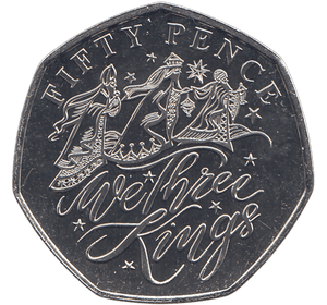 2020 CHRISTMAS 50P WE THREE KINGS BAILIWICK OF GUERNSEY ( BU ) - 50p BU - Cambridgeshire Coins