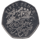 2020 CHRISTMAS 50P WE THREE KINGS BAILIWICK OF GUERNSEY ( BU ) - 50p BU - Cambridgeshire Coins