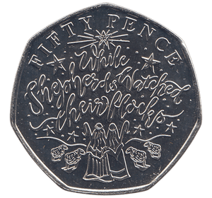 2020 CHRISTMAS 50P WHILE SHEPARDS WATCHED THEIR FLOCKS BAILIWICK OF GUERNSEY ( BU ) - 50p BU - Cambridgeshire Coins