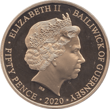 2020 FIFTY PENCE GUERNSEY - WORLD COINS - Cambridgeshire Coins