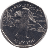 2020 FIFTY PENCE - IOM ALGY PUG - WORLD COINS - Cambridgeshire Coins