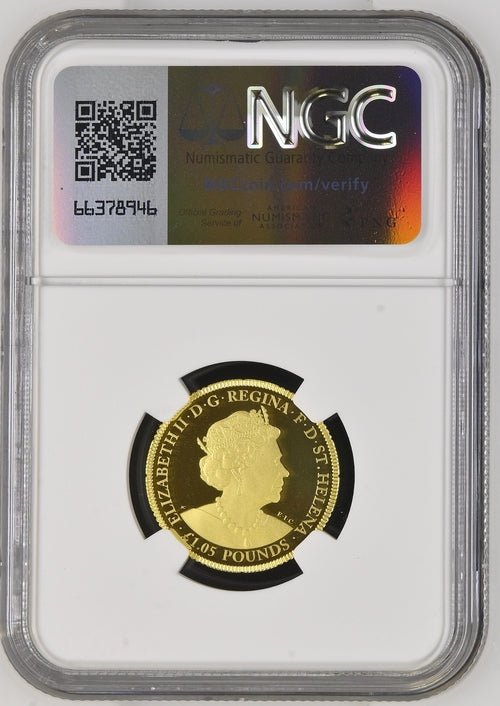 2020 GOLD £1.05 St.Helena East India Company Military Guinea Design ( NGC ) PF 69 ULTRA CAMEO - NGC GOLD COINS - Cambridgeshire Coins