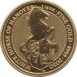 2020 GOLD 1/4 OUNCE WHITE HORSE OF HANOVER QUEENS BEASTS - GOLD BRITANNIAS - Cambridgeshire Coins