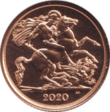 2020 GOLD HALF SOVEREIGN ( BU ) - HALF SOVEREIGN - Cambridgeshire Coins