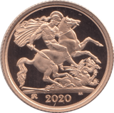 2020 GOLD HALF SOVEREIGN ( PROOF ) - HALF SOVEREIGN - Cambridgeshire Coins