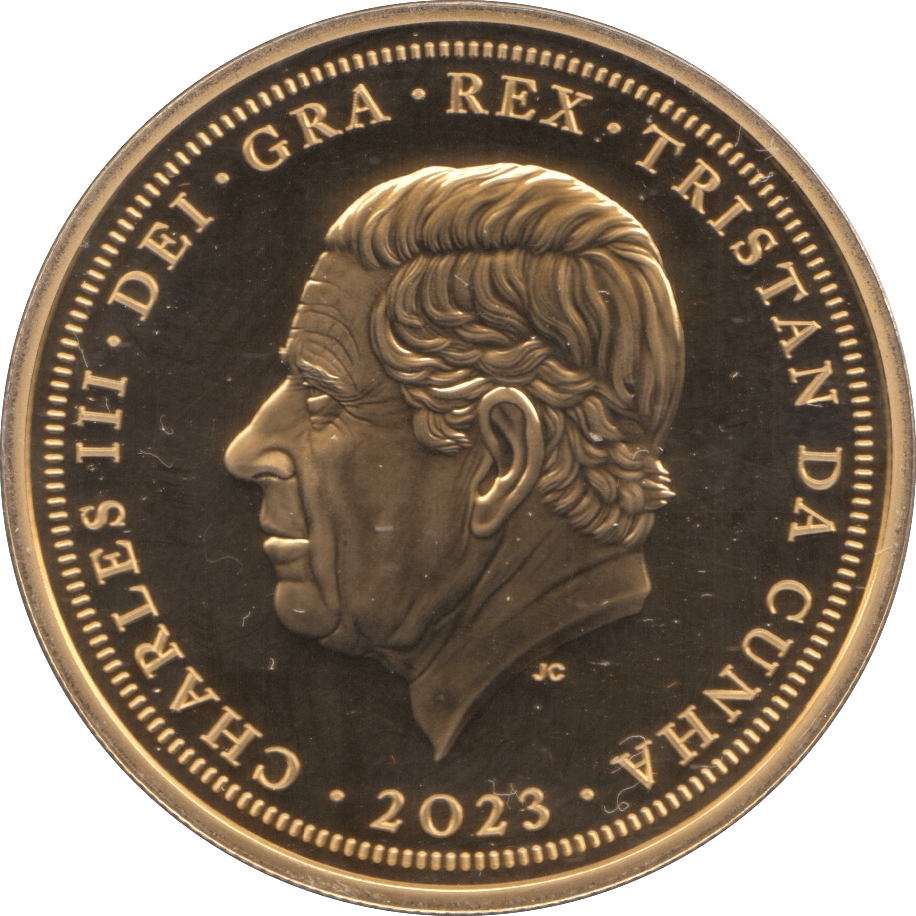 2020 GOLD PLATED FIVE POUNDS TRISTAN DA CUNHA - WORLD COINS - Cambridgeshire Coins