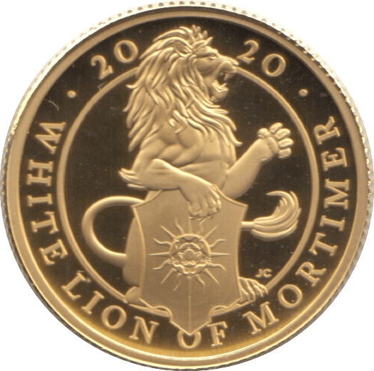 2020 GOLD PROOF £25 1/4 OUNCE BRITANNIA WHITE LION OF MORTIMER - GOLD BRITANNIAS - Cambridgeshire Coins