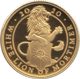 2020 GOLD PROOF £25 1/4 OUNCE BRITANNIA WHITE LION OF MORTIMER - GOLD BRITANNIAS - Cambridgeshire Coins