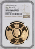 2020 GOLD PROOF £5 SOVEREIGN ( NGC ) PF 69 ULTRA CAMEO KING GEORGE III 200TH ANNIVERSARY OF DEATH - NGC GOLD COINS - Cambridgeshire Coins