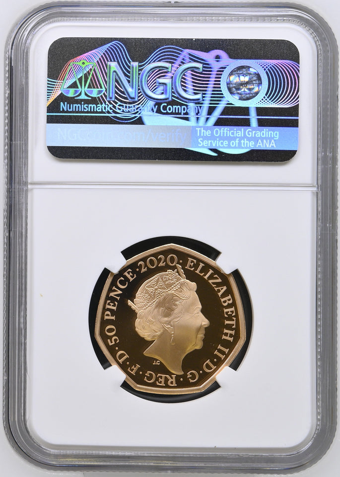 2020 GOLD PROOF LARGE 50P TOKYO OLYMPICS PF 70 ULTRA CAMEO - NGC GOLD 50P - Cambridgeshire Coins