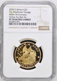 2020 GOLD PROOF £2 THE MAYFLOWER VOYAGE PF 70 ULTRA CAMEO - NGC GOLD £2 - Cambridgeshire Coins