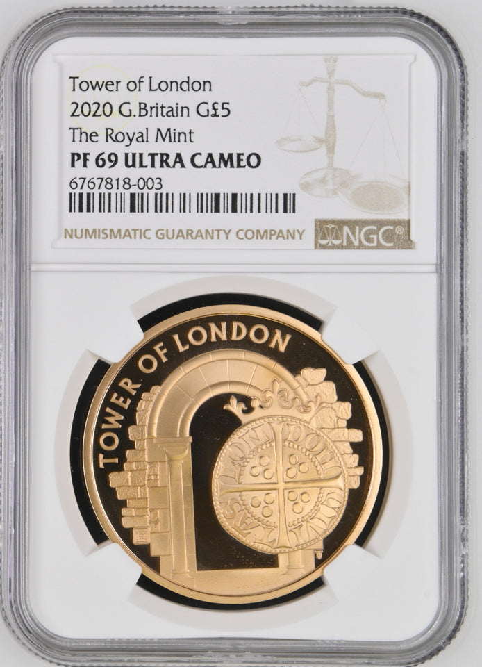 2020 GOLD PROOF THE ROYAL MINT £5 (NGC) PF69 ULTRA CAMEO - NGC GOLD COINS - Cambridgeshire Coins
