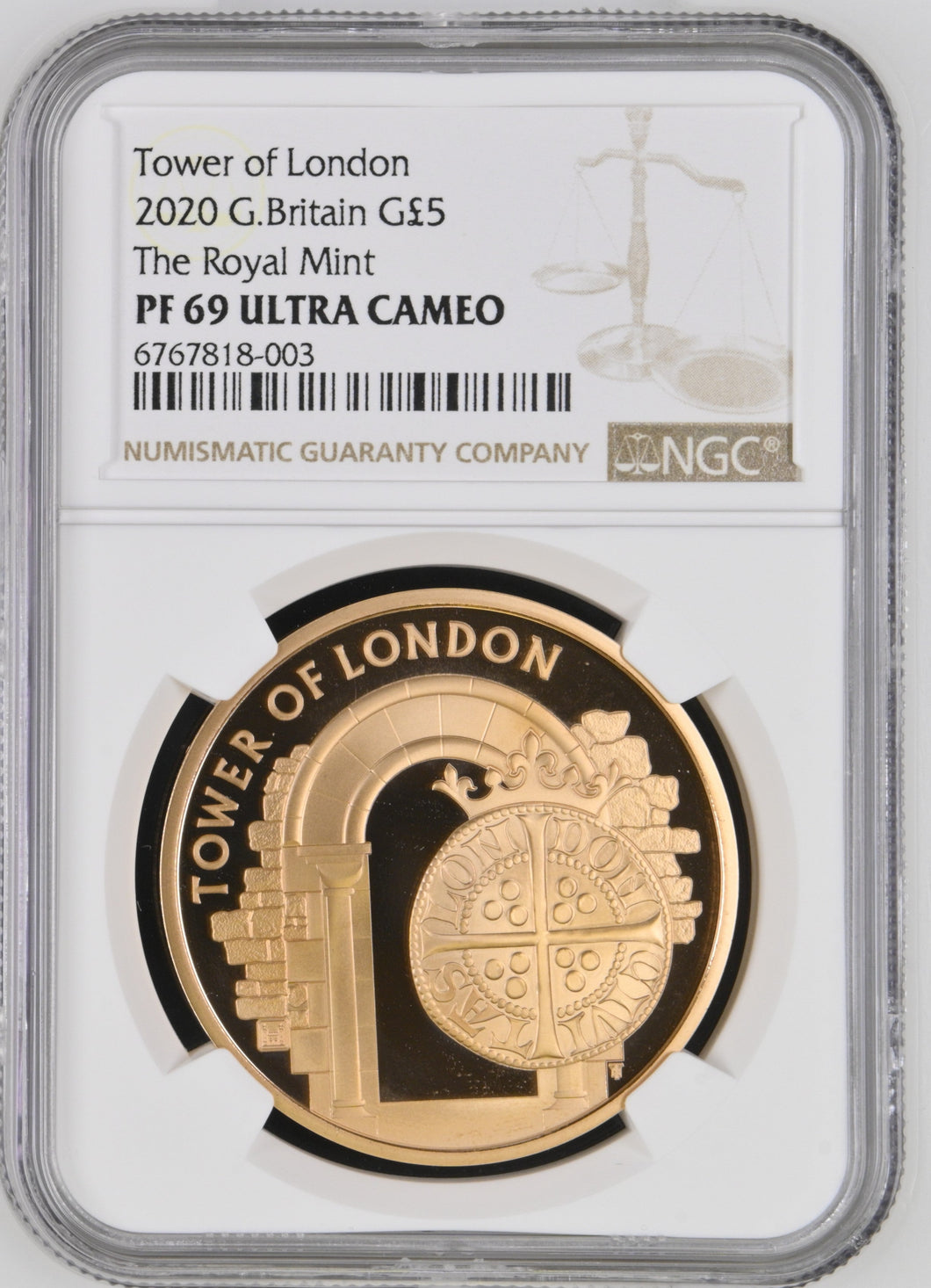 2020 GOLD PROOF THE ROYAL MINT £5 (NGC) PF69 ULTRA CAMEO - NGC GOLD COINS - Cambridgeshire Coins