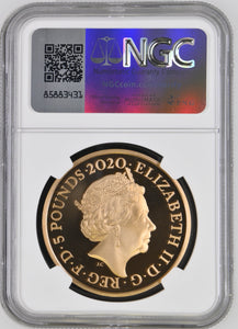 2020 GOLD PROOF THE ROYAL MINT £5 (NGC) PF69 ULTRA CAMEO - NGC GOLD COINS - Cambridgeshire Coins