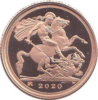 2020 GOLD QUARTER SOVEREIGN ( PROOF ) - QUARTER SOVEREIGN - Cambridgeshire Coins
