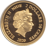 2020 GOLD TWO DOLLARS & FIFTY CENTS KANGAROO ( PROOF ) NIUE - GOLD WORLD COINS - Cambridgeshire Coins