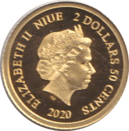 2020 GOLD TWO DOLLARS & FIFTY CENTS KOOKABURRA ( PROOF ) NIUE - GOLD WORLD COINS - Cambridgeshire Coins