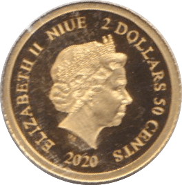 2020 GOLD TWO DOLLARS & FIFTY CENTS TASMANIAN DEVIL ( PROOF ) NIUE - GOLD WORLD COINS - Cambridgeshire Coins