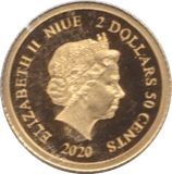 2020 GOLD TWO DOLLARS & FIFTY CENTS TASMANIAN DEVIL ( PROOF ) NIUE - GOLD WORLD COINS - Cambridgeshire Coins