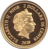 2020 GOLD TWO DOLLARS & FIFTY CENTS WOMBAT ( PROOF ) NIUE - GOLD WORLD COINS - Cambridgeshire Coins