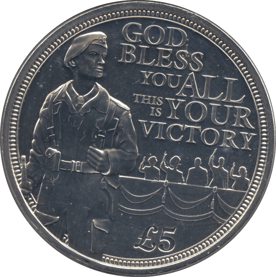 2020 GUERNSEY BLESS YOU ALL VICTORY FIVE POUND COIN (BU) - WORLD COINS - Cambridgeshire Coins