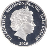 2020 HALF DOLLAR SOLOMON ISLANDS APOLLO 1 1967 - WORLD COINS - Cambridgeshire Coins