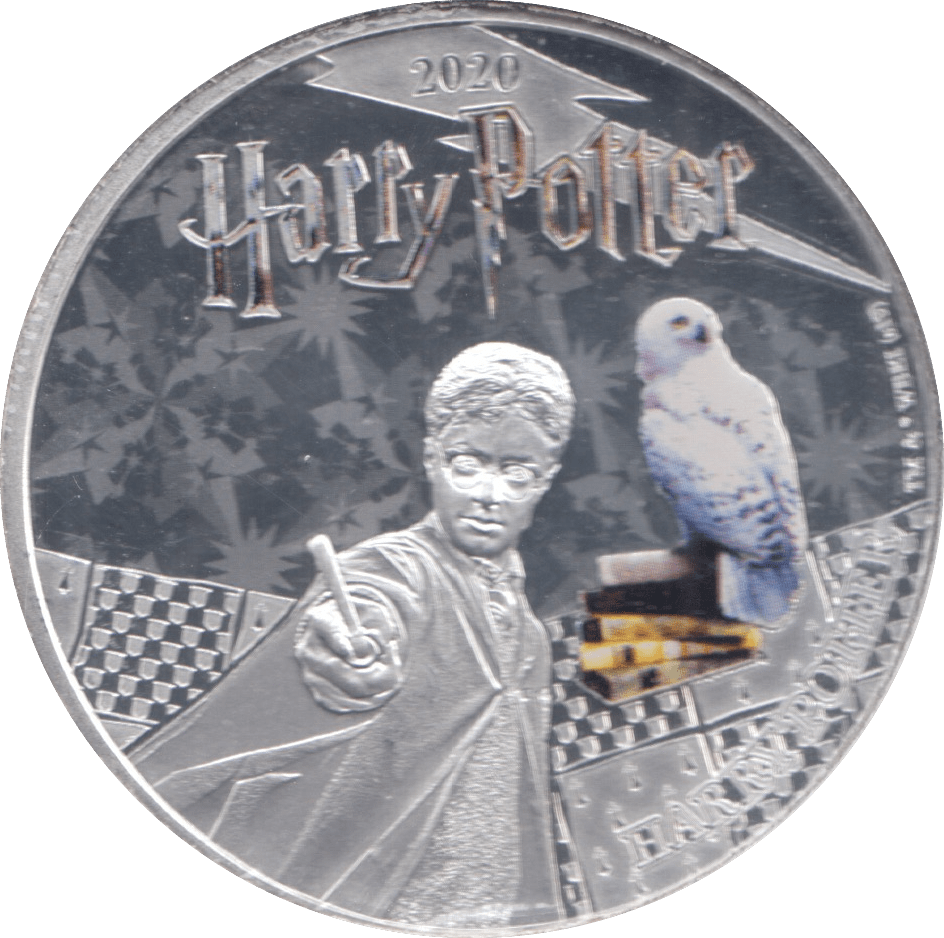2020 HARRY POTTER SAMOA SILVER PLATED HALF DOLLAR - WORLD COINS - Cambridgeshire Coins
