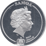 2020 HARRY POTTER SAMOA SILVER PLATED HALF DOLLAR - WORLD COINS - Cambridgeshire Coins