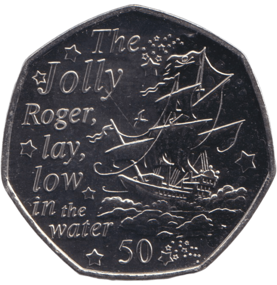 2020 ISLE OF MAN THE JOLLY ROGER 50P BU - 50P REGIONAL ISSUE - Cambridgeshire Coins