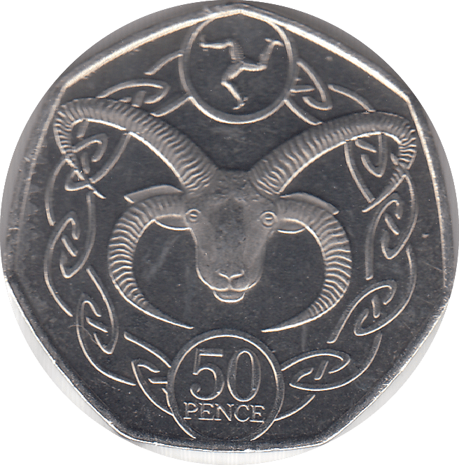2020 LONG HORN RAM 50P - WORLD COINS - Cambridgeshire Coins