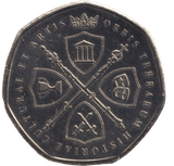 2020 MUNITIONS FACTORY 50P SHAPED COIN - 50P SHAPED COIN - Cambridgeshire Coins