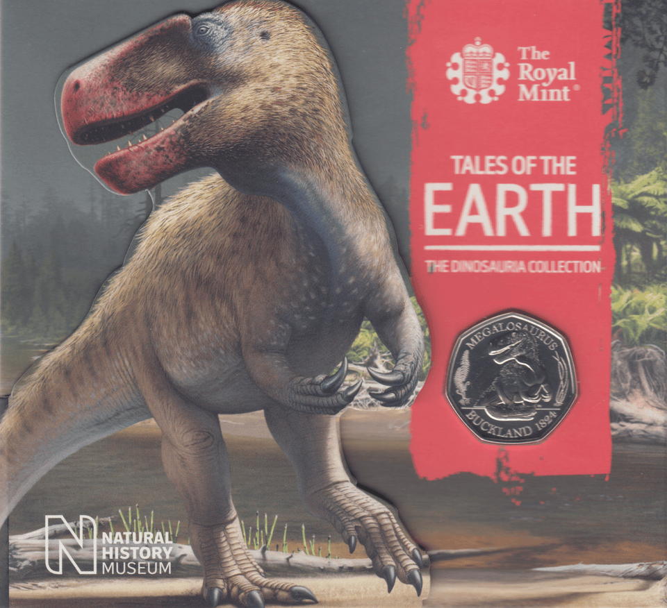 2020 NEW DINOSAUR MEGALOSAURUS DINOSOAR 50P FIFTY PENCE BRILLIANT UNCIRCULATED COIN PACK - 50p BU Pack - Cambridgeshire Coins