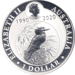 2020 ONE DOLLAR SILVER PROOF KOOKABURRA - SILVER WORLD COINS - Cambridgeshire Coins