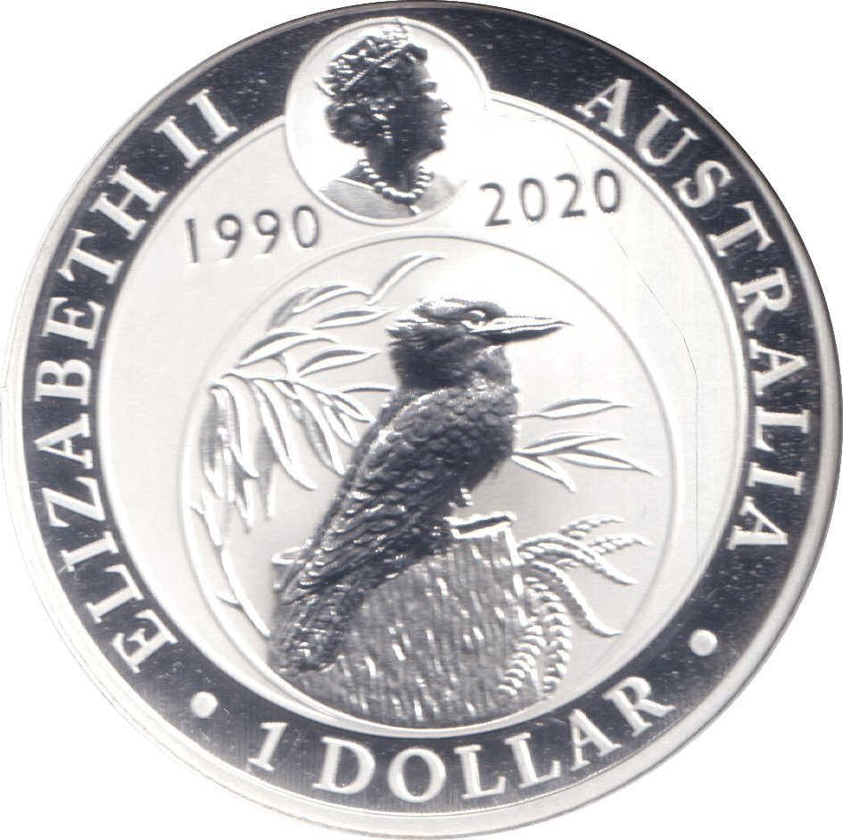 2020 ONE DOLLAR SILVER PROOF KOOKABURRA - SILVER WORLD COINS - Cambridgeshire Coins
