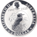 2020 ONE DOLLAR SILVER PROOF KOOKABURRA - SILVER WORLD COINS - Cambridgeshire Coins