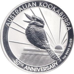 2020 ONE DOLLAR SILVER PROOF KOOKABURRA - SILVER WORLD COINS - Cambridgeshire Coins