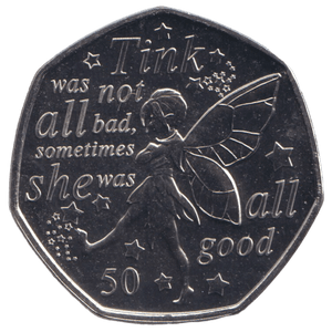 2020 PETER PAN TINKER BELL 50P ISLE OF MAN ( BU ) - 50P REGIONAL ISSUE - Cambridgeshire Coins