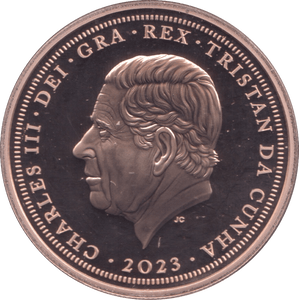 2020 ROSE GOLD PLATED FIVE POUNDS TRISTAN DA CUNHA - WORLD COINS - Cambridgeshire Coins